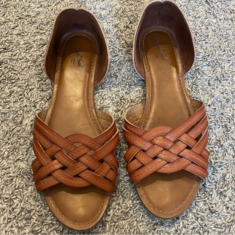 Universal Thread Tan Braided D'Orsay Sandals